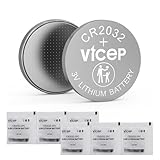 ViCep 6-Pack CR2032 Batterie CR 2032 3V Lithium Knopfzelle für Auto-Schlüsselanhänger, Uhren, Taschenrechner, Led-Lampen & mehr, einzeln verpackt