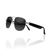 Intelligente Brille Wireless Bluetooth 5.3 mit Kopfhörer Freisprecheinrichtung Musik Fotografie C PC + CTA+TR90+Nylon 1 Set, Schwarz , 145