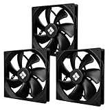 Thermalright TL-C14C X3 CPU Gehäuselüfter 140mm, PWM Lüfter Silent Computer CPU Lüfter mit 1500RPM Drehzahl, CPU Cooling Schwarzer, 3 Mengen