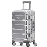Flight Knight Premium Travel Suitcase - 8 Spinner Wheels - Built-in TSA Lock Lightweight Aluminium Frame, ABS Hard Shell Carry on Check In Luggage Highly Durable - Approved for Over 100 Airlines