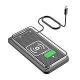 BOROCO Kabelloses Auto Ladegerät, 15W Schnelles Induktive Ladestation Auto Ladepad Kompatibel, 4mm Wiederaufladbare Handyhülle, Autoladegerät Kompatibel mit iPhone 15 14 13 12 11 Pro Samsung