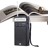 Taschenradio | AM-Radio für unterwegs mit integriertem Akku, kabelloser Lautsprecher mit Taschenlampe und Zeiger für Reisen, ältere Menschen, Camping, , Fitnessstudio, Haus und Entspannung