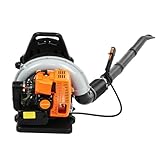 Benzin-Laubbläser, 63CC 665 CFM 2-Takt-Motor Rückenlaubbläser Benzin mit 1,7 l Tank, 6800RPM Akku-Gartengebläse für Schnee, Rasenpflege, Straßenreinigung