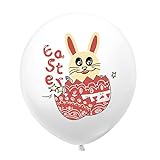 KONTONTY 20 Stück Cartoon -Kaninchenballon ostern luftballons easter decoration ozdoby wielkanocne Hase Ballon Dekorationen Hallo Ballongas Zubehör für die Osterparty Osterballons Weiß