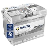 VARTA Silver Dynamic AGM Batterie A8 – Start-Stop und xEV Autobatterie 12V 60Ah 680A – Starterbatterie für Autos mit hohem Energiebedarf