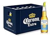 Corona Cero 0,0% Alkoholfrei Lager Flaschenbier, MEHRWEG (24 x 0.355 l) im Kasten, Internationales alkoholfreies Bier mit 100% natürlichen Zutaten, 24er Kiste