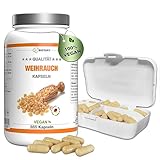 Weihrauch Extrakt, 365 Kapseln, 940 mg Tagesportion, 6 Monatsvorrat, inklusive Pillenbox, 85% Boswellia-Säure, 100% Indisches Boswellia Serrata, Vegan, Premium Qualität, Laborgeprüft!