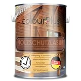 ColourPlus Holzschutzlasur außen 2,5 Liter - Nussbaum - wetterfeste Holzschutzfarbe mit UV-Schutz für Gartenmöbel, Zäune und Carports - Holzlasur und Holzschutz Öl-Lasur für außen