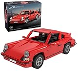 CaDA Classic German Sports Car 1:12.5, rot, 1429 Teile (kompatibel mit Lego Technic), C61045W, Master Series, Designer Markus Schlegel