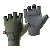 ROCKBROS Fahrradhandschuhe Halbfinger Herren & Damen, Atmungsaktive & Stoßdämpfende Radhandschuhe mit ergonomischer 3D-Polsterung für MTB, Rennrad, Gravel & Fitness