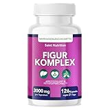 FIGUR KOMPLEX® Appetitzügler Kapseln – Nahrungsergänzung mit Glucomannan, Cholin, Vitamin B1 + B6 – Extrem hochdosiert für Frauen & Männer – Unterstützung für Abnehmen & Stoffwechsel – schnell & stark