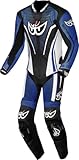 Berik RSF-TECH PRO perforierte 1-Teiler Motorrad Lederkombi, schwarz/weiß/blau, 50