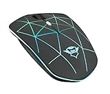 Trust Gaming GXT 117 Strike Kabellose Gaming-Maus mit Aufladbare Batterie, Spieldauer 30 Stunden, Funkmaus mit LED-Beleuchtung, 600-1400 DPI, für Rechts- und Linkshänder, PC/Laptop - Schwarz