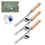 Unkrautzieher, Unkrautentferner Werkzeug for Den Garten, Edelstahl Entfernungswerkzeug for Löwenzahn, Manueller Unkrautzieher Wurzelentferner, Multifunktionale Unkrautwerkzeuge for Die Gartenarbeit(3