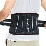 WellSync Rückenstützgürtel S, M, L, XL, XXL, 3XL, Rückengurt Rückenschmerzen Gürtel im Unteren Rücken, Rückenbandage Herren und Damen, Rückenstütze mit Verstellbaren Trägern Rückengürtel mit 8 Streben