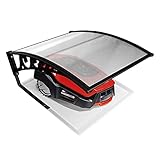 Vigevee Mähroboter Garage Dach Carport Überdachung für Rasenroboter Rasenmäher 106x87x50cm Rasenmähroboter Garage Schutzhülle Schutz vor Regen, Hagel und UV-Strahlen - Transparent