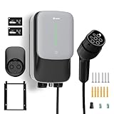 GONEO Ladestation 11kW 8A-16A Wallbox für Elektrofahrzeuge 480V Dreiphasig OCPP mit 5m Kabel mit RFID Karte IP65 IK10 Schutz WLAN APP Bluetooth Steuerung Terminladung