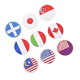 Angoily 18 Stück Teiliges Runder Flaggen Stickereien Diy Patches für Jeans Kleidung Hüte Taschen Reparatur und Dekoration Selbstklebend und Vielseitig