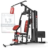 Kraftstation HGX150/HGX200, bis zu 70kg, Deutsche Qualitätsmarke, Bodybuilding Sportstech Multifunktions-Homegym mit Stepper und Powertower oder Beinpresse, Fitnessstation für Zuhause, Muskeltraining