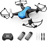 Drohne für Anfänger RC Mini Drohne Dual Akku 16 Minuten Flugzeit Indoor RC Ferngesteuerte Drone 3D Flip Höhenhalten RC Quadrocopter ferngesteuert für Kinder Mädchen Sohn Jungen Spielzeug Geschenk