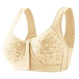 Wmbra BH Entlastungs Bh Ohne Bügel Damen Sexy Bralette Funktioneller Bh Klassischer Bra Haltungskorrektur Komfort Starker Vollschalen Verstellbarer Schultergurt mit Vorderverschluss Rückenstütze Damen