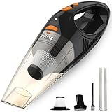 kitsky Handstaubsauger Akku Kabellos, Auto-Staubsauger, mit leistungsstarker Saugkraft, Mini-Staubsauger, für Sofas, Matratzen und Fenster, 12000PA, Handheld Cordless