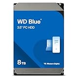 WD Blue 8 TB 3,5 Zoll (interne HDD, 215 MB/s Lesen, PC-Festplatte, hohe Zuverlässigkeit, SATA 6 Gbit/s-Schnittstelle, 256 MB Cache, CMR, 5.640 U/min) Blau