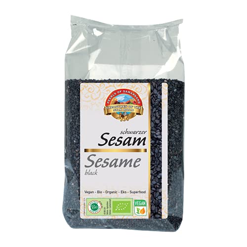 Pearls Schwarzer BIO Sesam 1kg – Ungeschälte, nährstoffreiche und aromatische Sesam Samen – Rohkost
