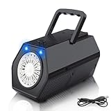 BuzzoXerex Seifenblasenmaschine, 20000/Min Electric Bubble Machine, Automatische Seifenblasenmaschine mit Seifenblasen Flüssigkeit, LED Leuchte, USB Kabel für Hochzeit Deko Outdoor Spiele (Schwarz)