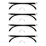 4 Stück 300% 500% 800% 1000% Vergrößerungsbrille Magnifying Glass Stirnlupe Kopflupe Lupe zum Lesen Brille Lupenbrille für Brillenträger Zahnarzt Senioren Lesen Nähen Basteln Reparaturen