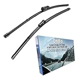 ontto Front Scheibenwischer Kompatibel mit Audi A8 S8 D4 2010-2017 27'+21'Ersatz-Scheibenwischern mit Multi-Clip Adapter Gummi Wischblätter Vorne Scheibenwischerblätter 675 mm und 525 mm