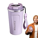 Smart Thermobecher – Isolierter Kaffeebecher, tragbare Trinkflasche, doppelwandiger Temperaturanzeige-Behälter, Edelstahl-Getränkehalter für Küche, Schlafsaal, Camping, Picknick, Outdoor, Reisen