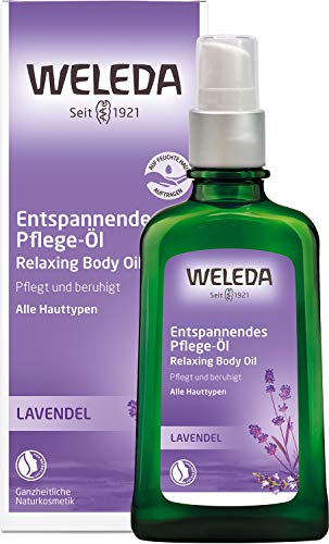 WELEDA Bio Lavendel Entspannendes Pflege-Öl, ätherisches Naturkosmetik Massage- und Körperöl aus Lavendel zur Pflege und Entspannung für den Körper mit angenehm beruhigendem Duft (1 x 100 ml)
