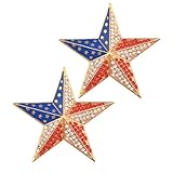 Healvian 2 Sätze Amerikanische Flagge Brosche Kostüm Strass Flagge Pins Braut Revers Hochzeit Brosche Pin Broschen Anstecknadel Flagge Abzeichen Brustnadel Brosche Kleines 2 Stück * 2