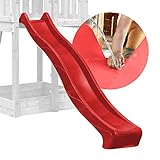 DEMMELHUBER - Kinder Rutsche Outdoor Garten Spielgeräte, Stabile Wasserrutsche für Kinder, Alternative zu Indoor Spielgeräten, 2,90 Meter lang (Rot)