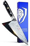 DALSTRONG Kochmesser - 15 cm - Shogun Serie X - Damaszener - Japanischer AUS-10V Super Stahl - Gehämmerte Klingenfinish - G10 Griff - mit Scheide