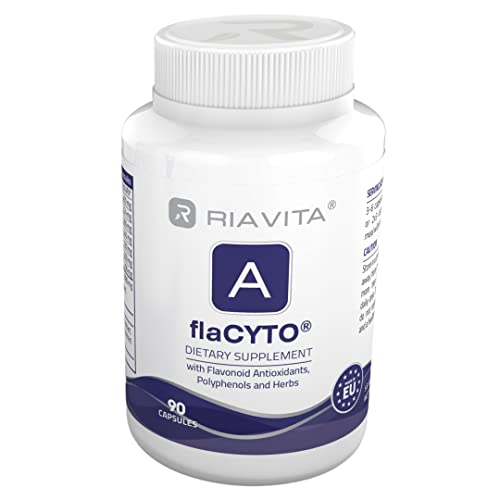 Riavita FlaCYTO | Vitamine mit Flavonoiden | Anti-Aging | Antioxidative und entzündungshemmende Wirkung | 90 Kapseln