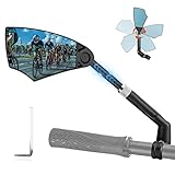 Fahrradspiegel für E-Bike - FahrradRückspiegel Klappbar für Lenker 20-23mm, Fahrrad Spiegel Einziehbarer & 360 ° Verstellbarer - Rückspiegel Fahrrad Blendschutz für Ebikes MTB Rennrad (Links)