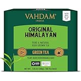 VAHDAM, Grüner Tee Von Himalaya (100 Auf Pflanzlicher Basis Pyramiden Teebeutel) 100% Reiner & Aromatischer | Natürliche Grüntee Loses Blatt | Frisch & Direkt Von Der Quelle In Indien