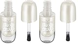 essence gel nail colour, Nagellack, Nr. 71, Weiss, langanhaltend, Expressergebnis, schnelltrocknend, glänzend, vegan, ohne Mikroplastikpartikel, ohne Konservierungsstoffe, ohne Parfüm, 2er Pack (8ml)