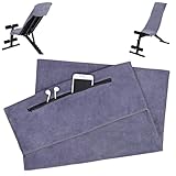 Gaethra Fitness Handtuch 120x50cm, Sporthandtuch Fitnessstudio mit Reißverschluss Tasche, Saugfähiges Sporthandtuch Mikrofaser für Fitnessstudio,Training,Outdoor