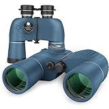 10x50 Marine Fernglas,Fernglas mit Nachtsicht Entfernungsmesser und Kompass, für Wassersport-Enthusiasten und Hobbysegler, inklusive Bereitschaftstasche, Staubschutzkappen und Trageriemen (Blue)