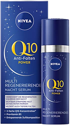 NIVEA Q10 Anti-Falten Power Multi Regenerierendes Nachtserum (30 ml), Anti-Falten Serum für die Nacht, Gesichtsserum mit Provitamin B5 und Q10