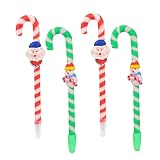 DOITOOL 4Stücke Weihnachtsgeschenk Kugelschreiber Santa Und Schneemann Design Schreibgeräte Für Schule Büro Und Freizeit Für Weihnachten