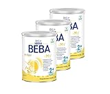 BEBA Junior 2+ Milchgetränk ab dem 2. Geburtstag, Babynahrung mit HMO 2'-FL, nur Laktose, ohne Palmöl, 3er Pack (3 x 800g)