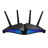 Asus RT-AX82U Gaming Router (Ai Mesh WLAN System, Aura RGB, WiFi 6 AX5400, Gaming Engine, Gigabit, 1.5 GHz TC CPU, AiProtection, USB 3.2)