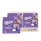 Senseo Milka Kakao Pads, 40 Senseo kompatible Pads, 5er Pack, 5 x 8 Getränke, 560 g