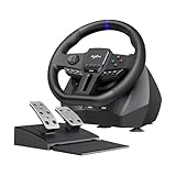 PXN Racing Wheel, V900 Gen 2 PC-Lenkrad mit Pedalen, Magnetisches Encoder-Lenkrad Steering Wheel für PC, PS4, für Xbox One, für Xbox Serie X|S, Switch