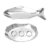 Baxnore Fisch förmige Grill pfanne, Fisch grill platte aus Aluminium legierung, temperatur beständige gegrillte Fisch platte, Fisch förmige Servier pfanne für Restaurants (-3118240007911)