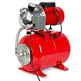 EBERTH Hauswasserwerk 3600 L/h Förderleistung, 5 bar Förderdruck, 750W, Pumpe mit Druckschalter für Automatikbetrieb, selbstansaugend, 9 m Ansaughöhe, 40 m Förderhöhe, 24 L Druckkessel Lackiert Stahl